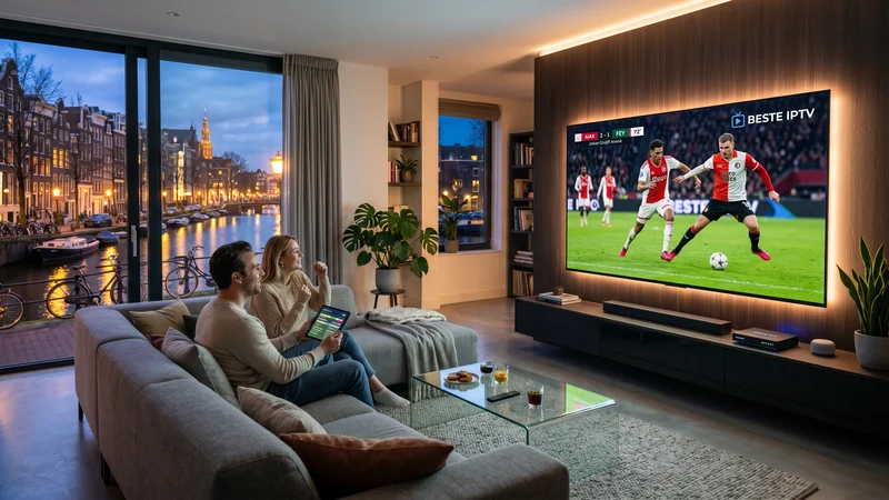 De Beste IPTV in een moderne woonkamer in 2026