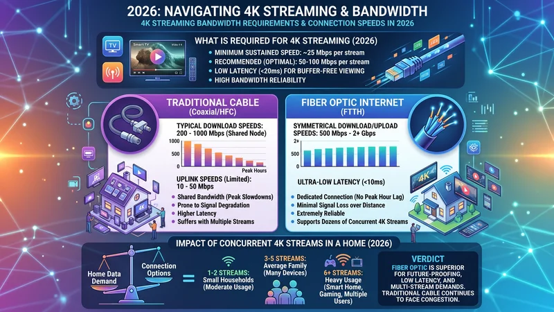 Beste IPTV infographic over bandbreedte en glasvezel