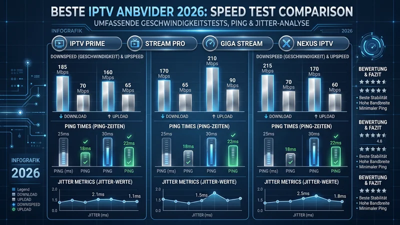 Beste IPTV Smarters snelheidstest infographic