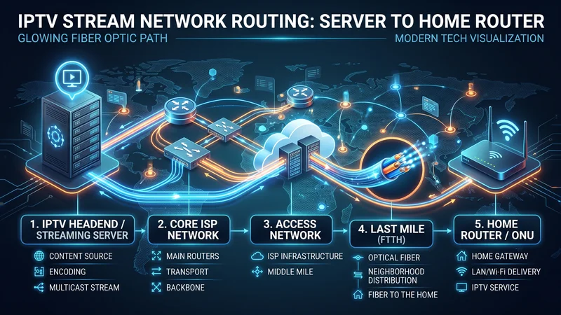 Infographic netwerk routing IPTV Nederland CDN edge servers